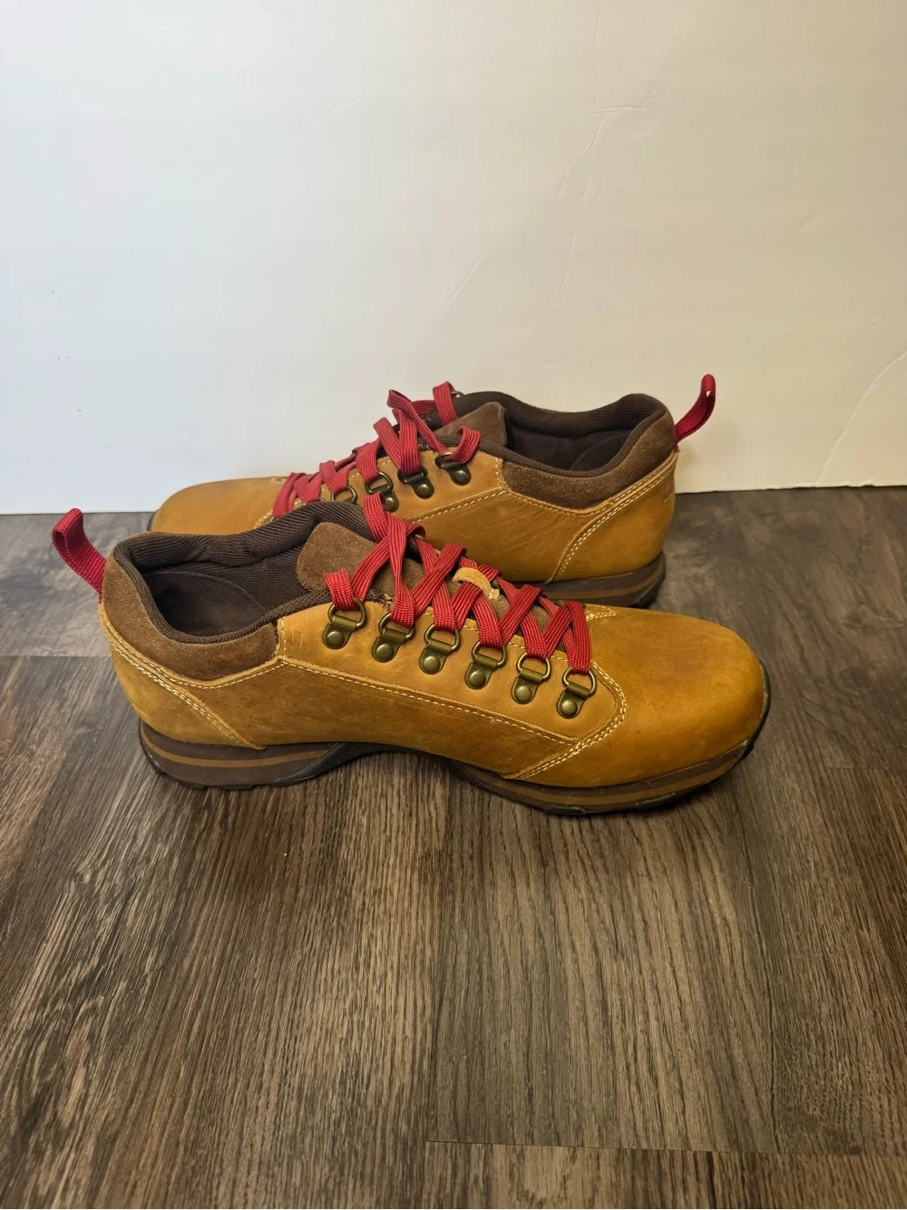 L.L.Bean Men’s Leather Hiking Trail Shoes Brown Low Lace Up Outdoor Boots Sz 9 M